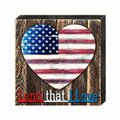 Clean Choice Heart Vintage Flag American Heart Quote Art on Board Wall Decor CL3491501